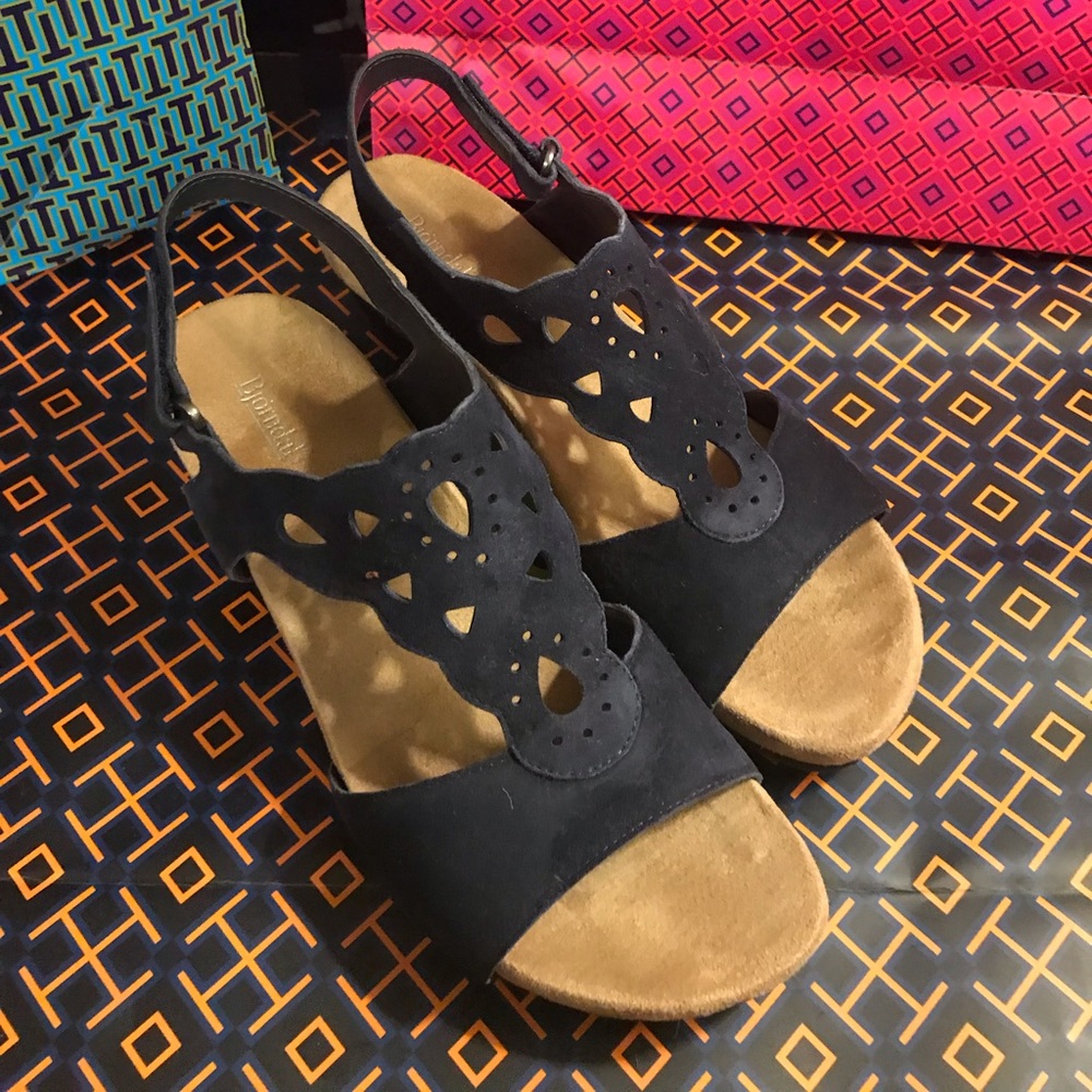 Navy Bjorndal Sandals size 10